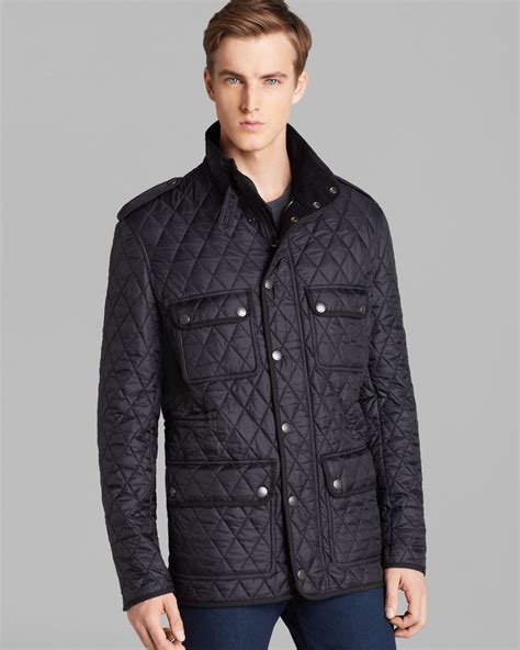 burberry jacket men's black|Burberry diamond quilted thermoregulated jacket.